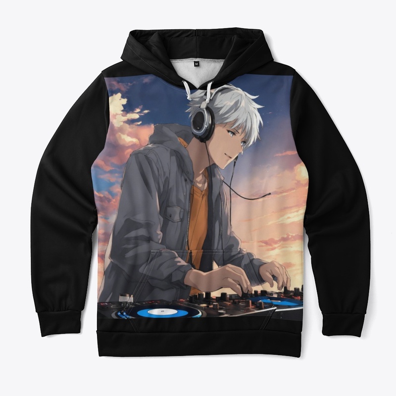 "DJ Poster Print on  Hoodie "