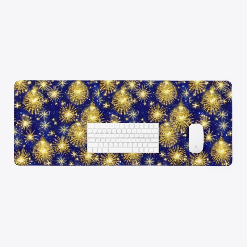 Gold Sparkly Fireworks Design 