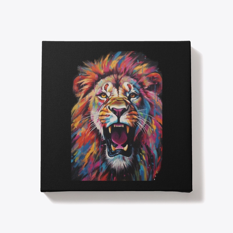 angry lion