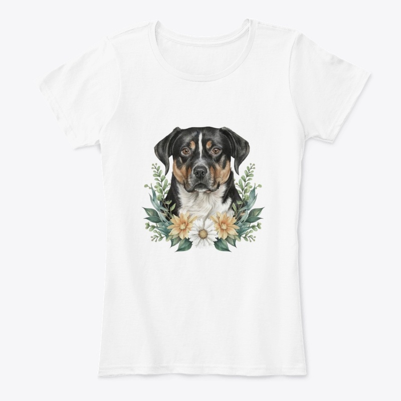 Black and white Pets and flowers