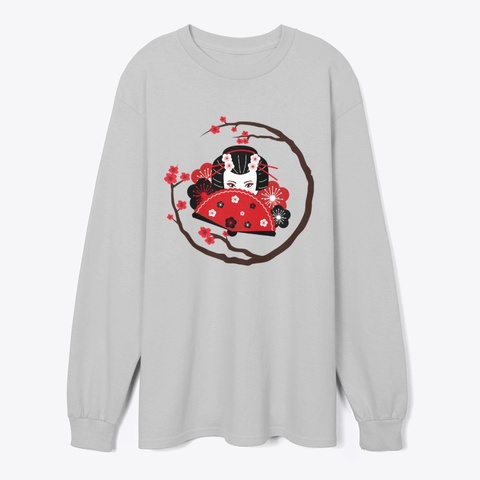 The Beautiful Little Geisha Sport Grey T-Shirt Front