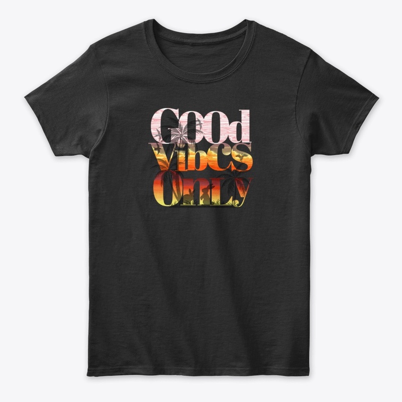 Good Vibes Only Tropical Sunset