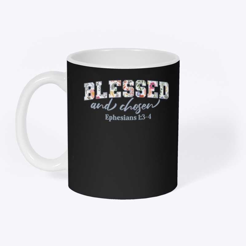 Floral pattern Blessed Christian