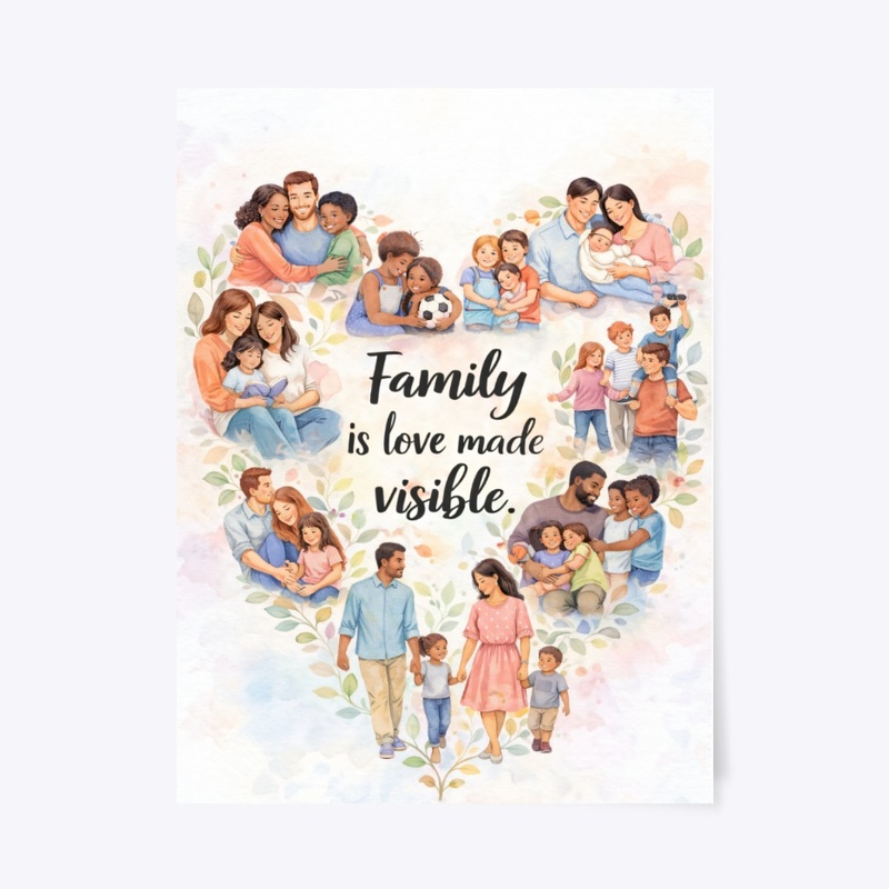Family Love Made Visible - Wall Art, Mug