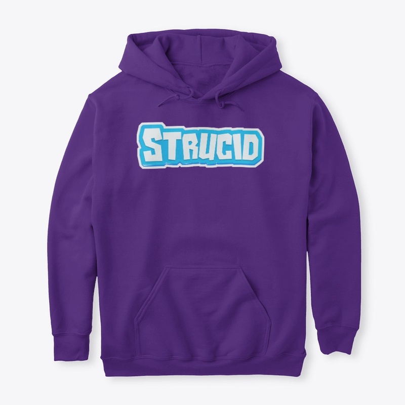 Blue border Strucid logo merch