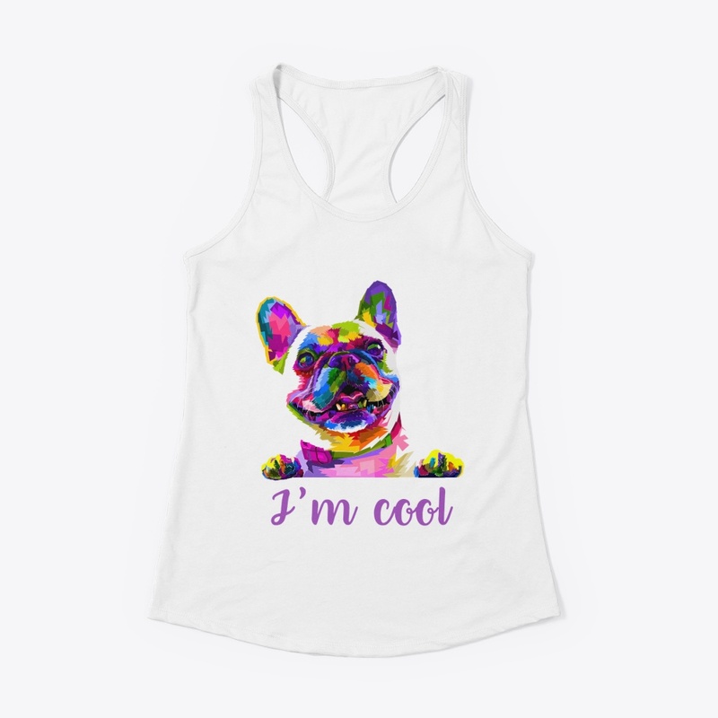 I'm Cool Text with Dog T-Shirt 
