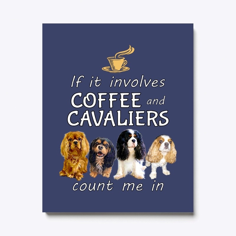Coffee and Cavalier King Charles Spaniel