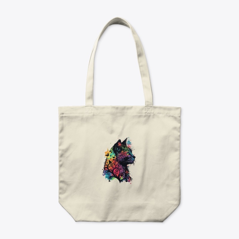 Abstract Colorful Cat