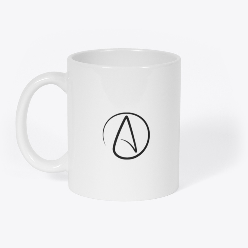 Mug with the atheist logo
