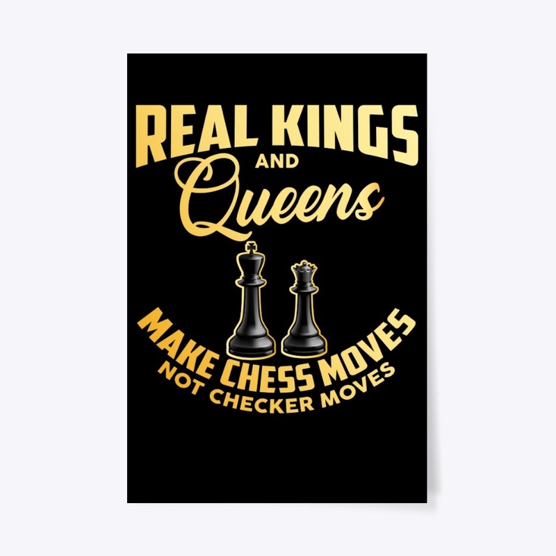 REAL KINGS AND QUEENS MAKE CHESS MOVES