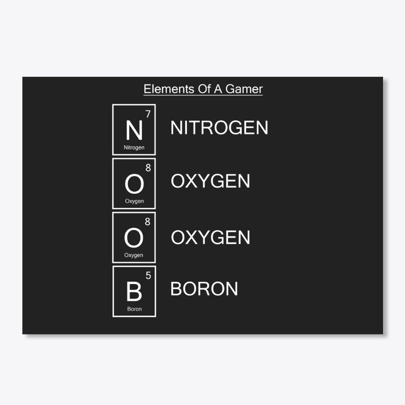 White Text Elements Of A Gamer