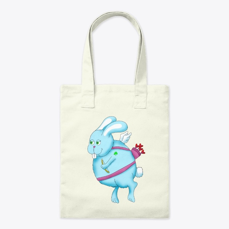 Big Blue Easter Bunny Cupid