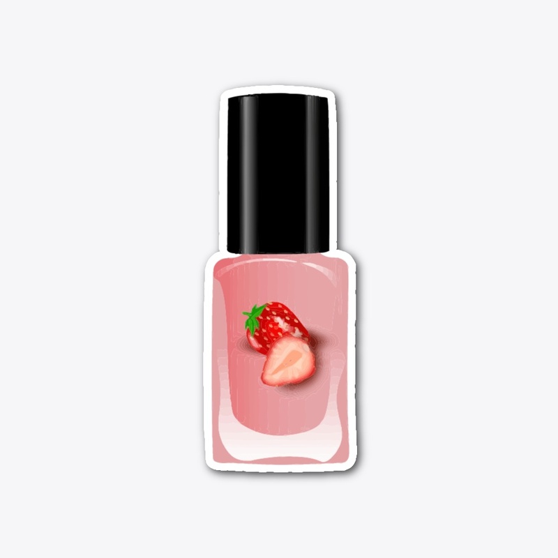 STRAWBERRY NAIL POLISH STICKER