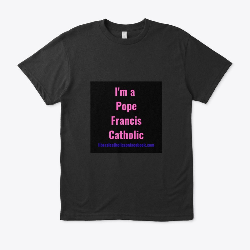 Pope Francis Catholic All Black Eco Tee