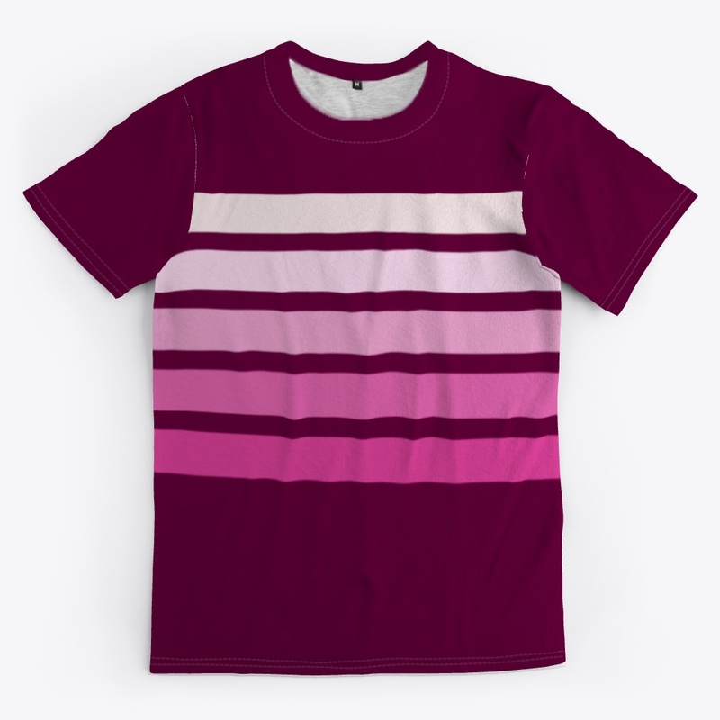 Classic Cherry Colored Retro Stripes