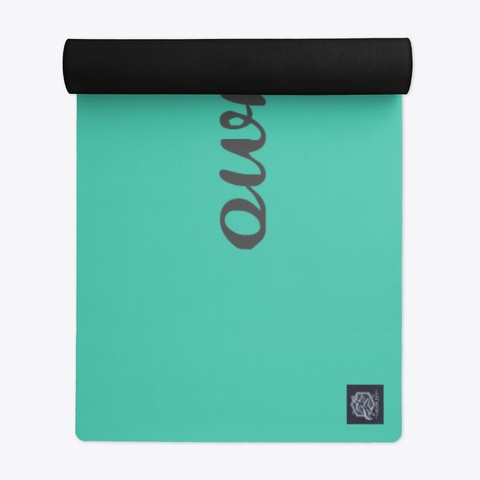 Clever Fox Own Life Yoga Mat Aqua T-Shirt Back