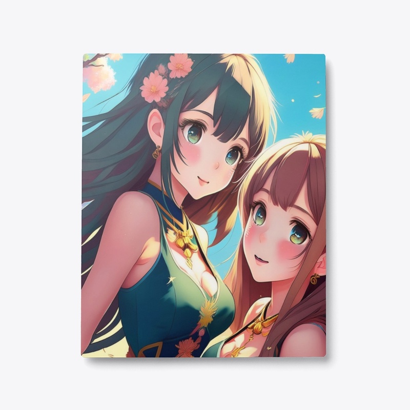 Anime Girl Version 1  - Metal Print