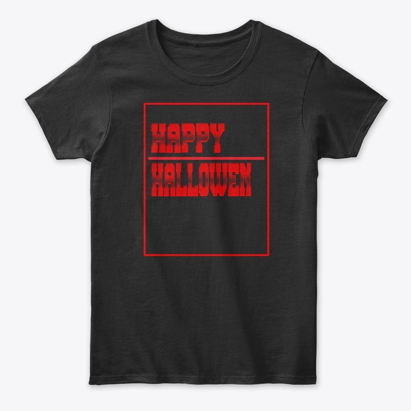Red Happy Hallowen T Shirt