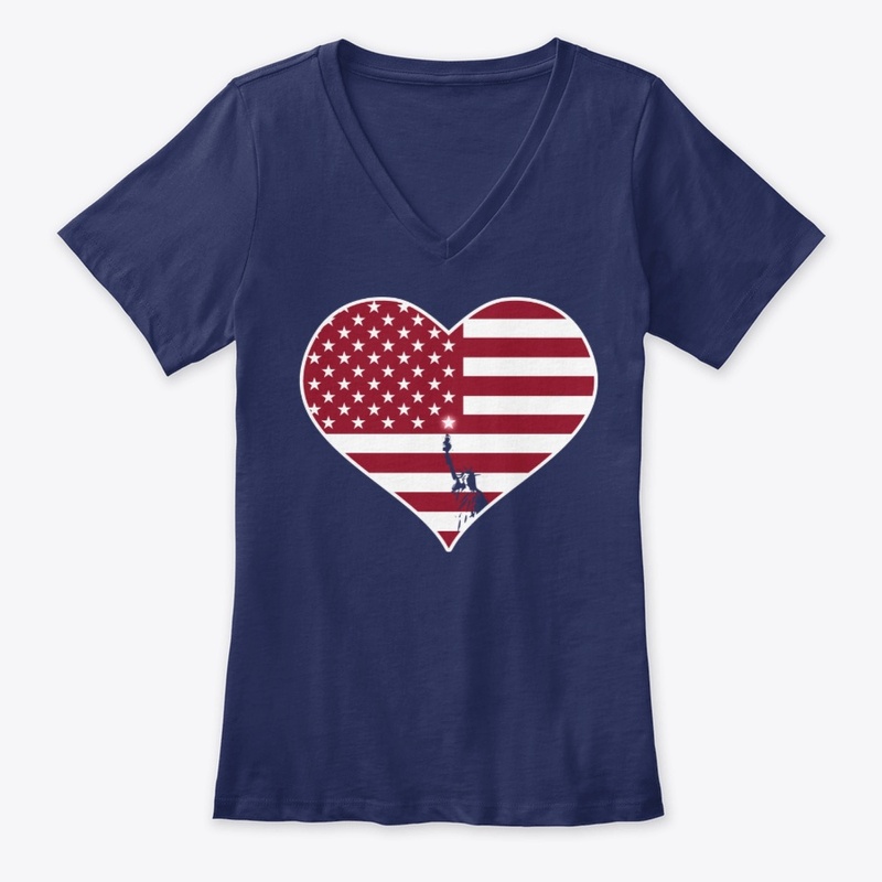 Statue of Liberty US Flag T-Shirt
