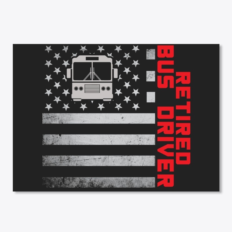 Retired Bus Driver US Flag Mask