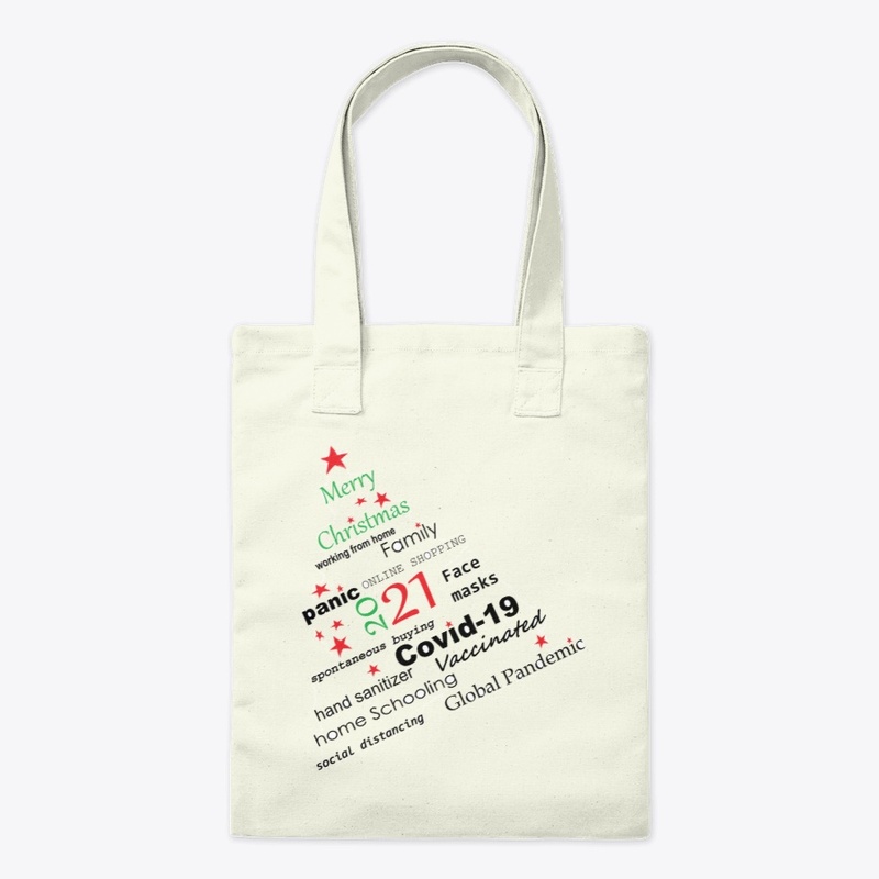 Christmas Tote Bag print Covid-19 2021