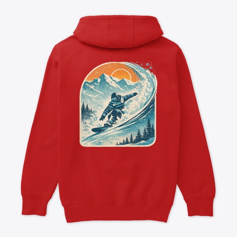 retro snowboarder