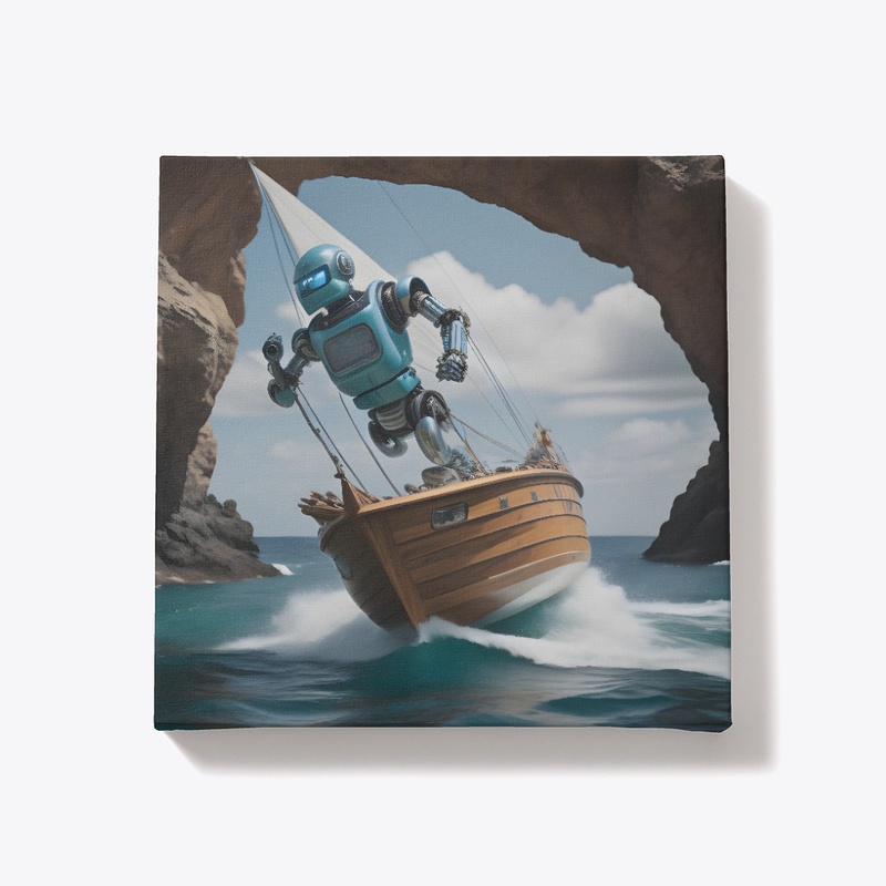 A robot sailing
