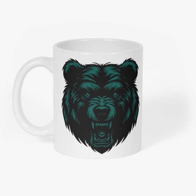 Angry Bear Head Design