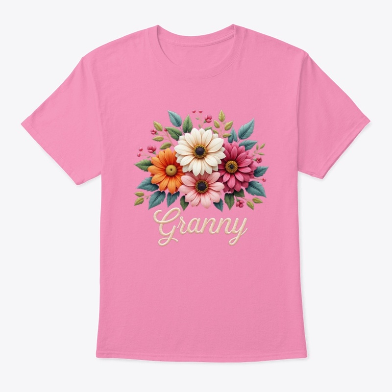Elegant Botanical Wildflower Granny Tee