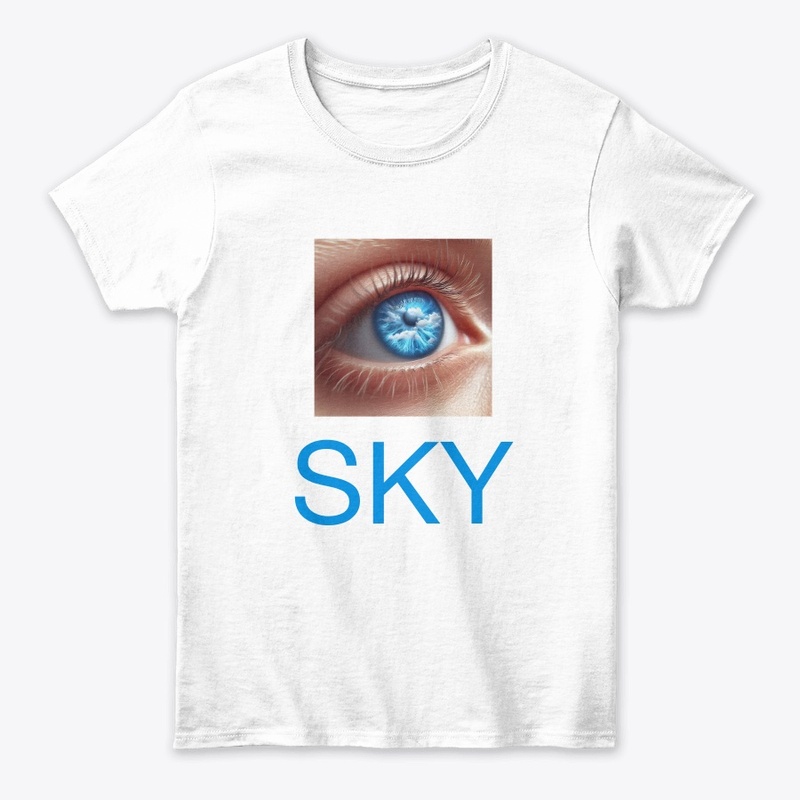 Eye looking up to the sky