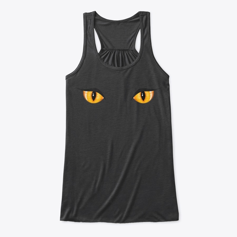 Cat's Eyes Men's Black Graphic T Shirt