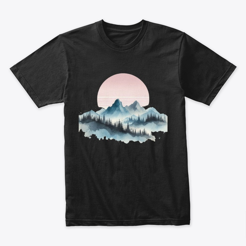 Sun and Mountains T-Shirt Design 