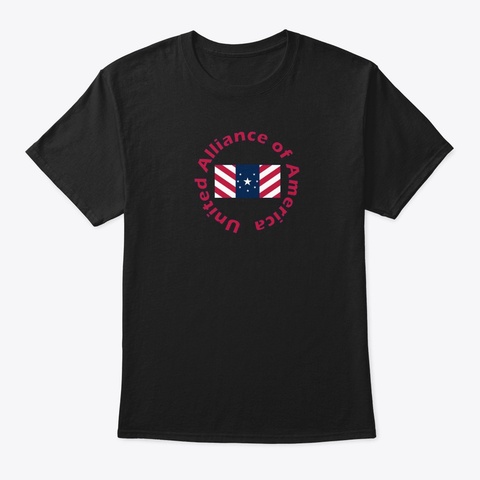 United Alliance Of America Flag Black Kaos Front