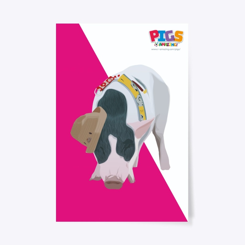 Pig in a hat poster