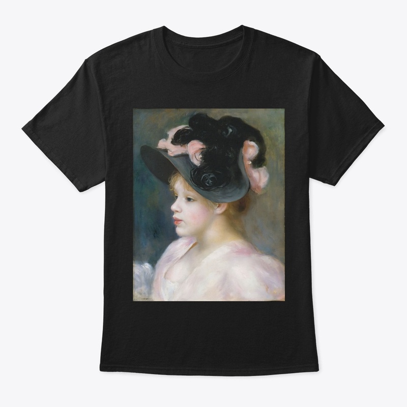 Young Girl In A Pink And Black Hat