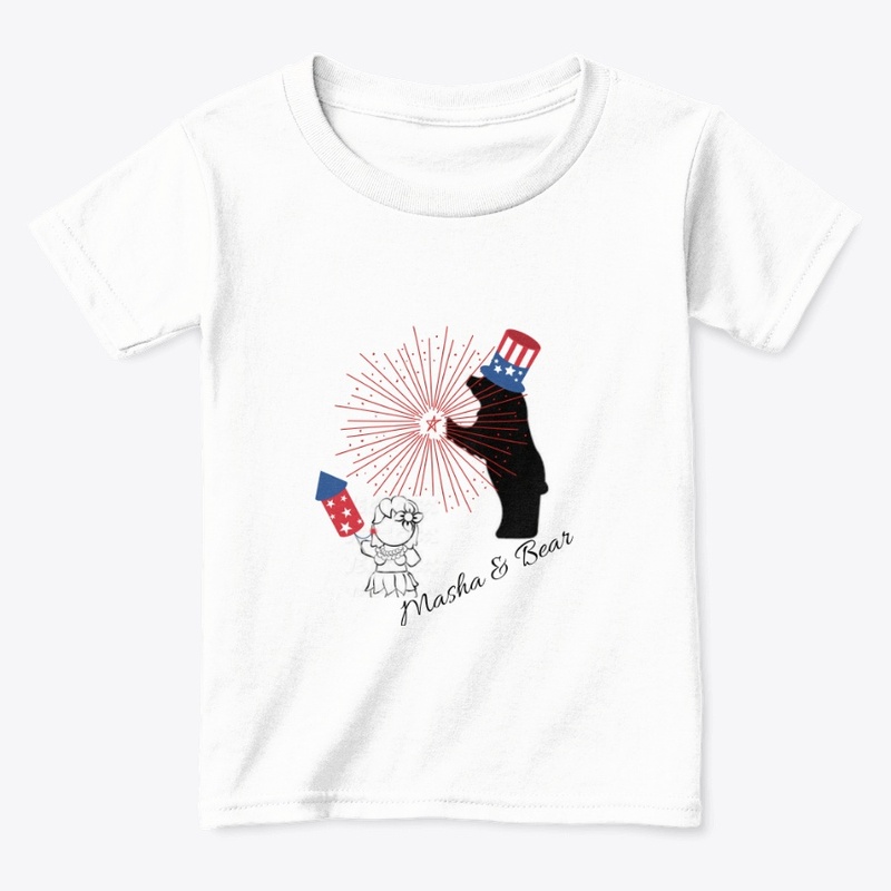 Masha & Bear 4th July Tee