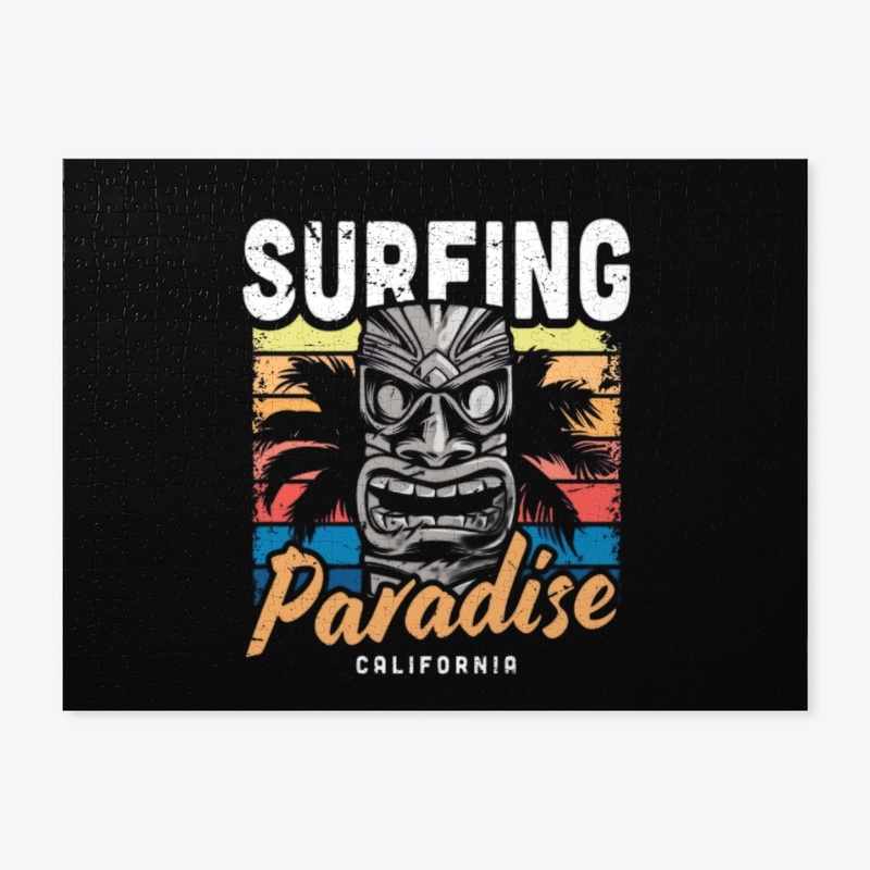Surfing paradise design t-shirt
