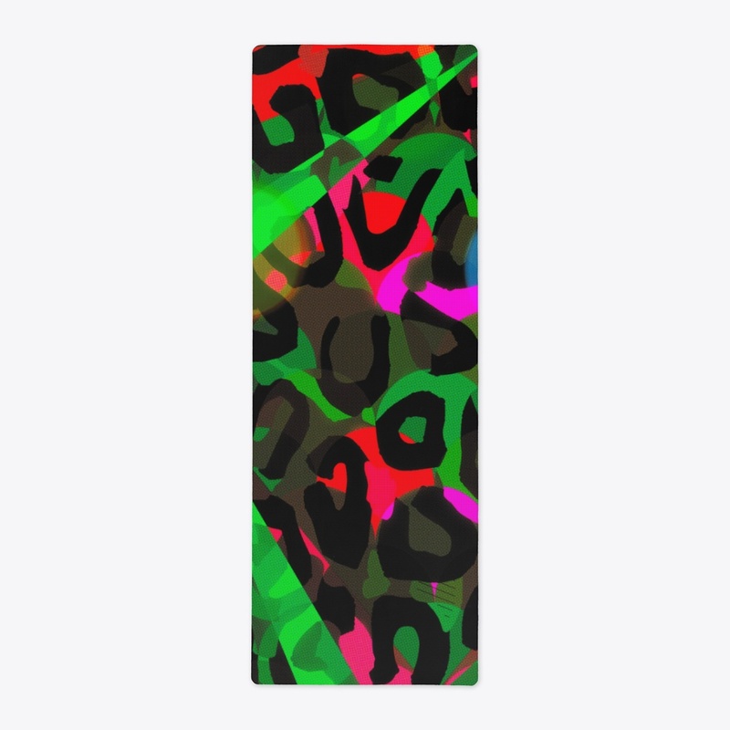 Bright Neon Green Brown Cheetah 