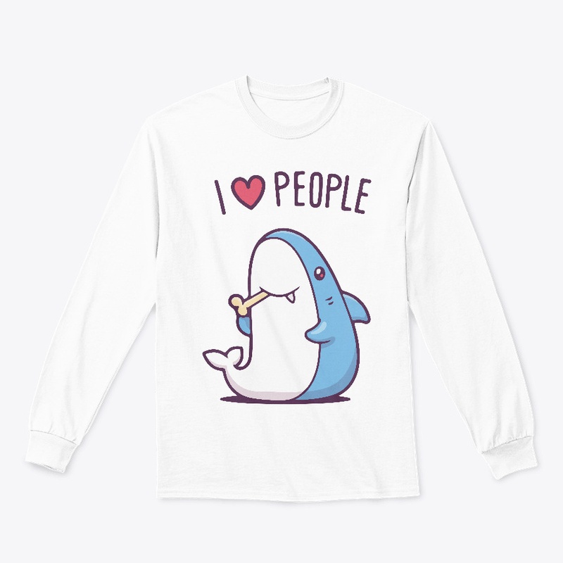 Funny Shark I love people