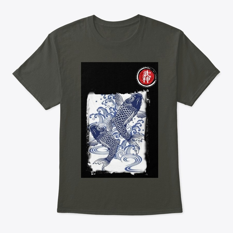 Bujinkan blue koi t shirt 