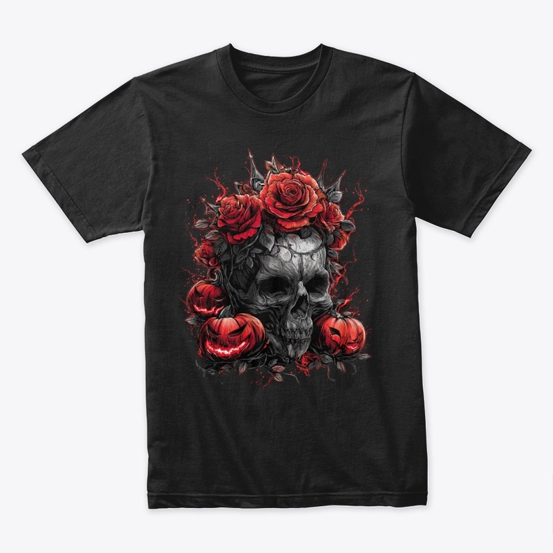 Gothic Rose Crown Skull