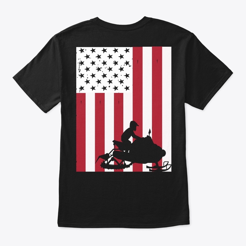 Snowmobile Lovers US Flag