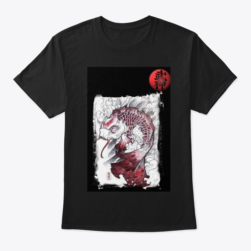 Bujinkan red koi t shirt