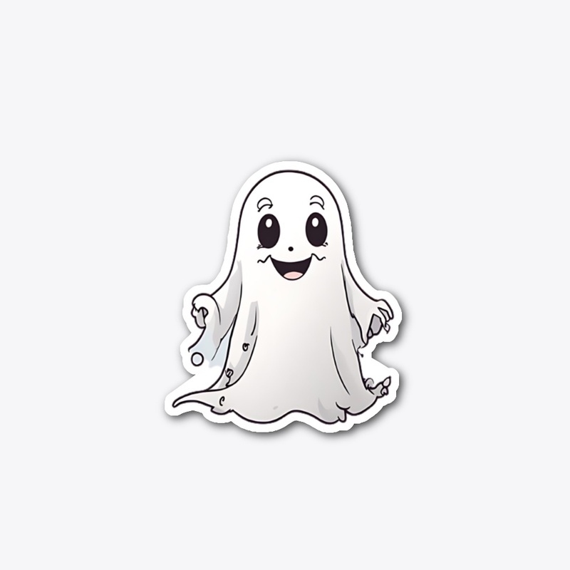 Cute little ghost with unsettling