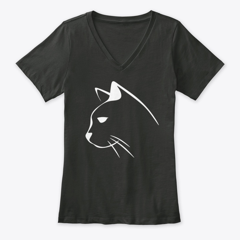 White cat design profile