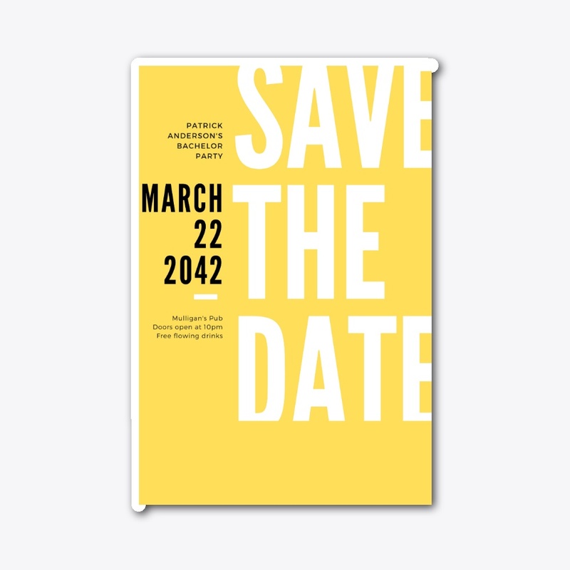 save the date premium t-shirt design