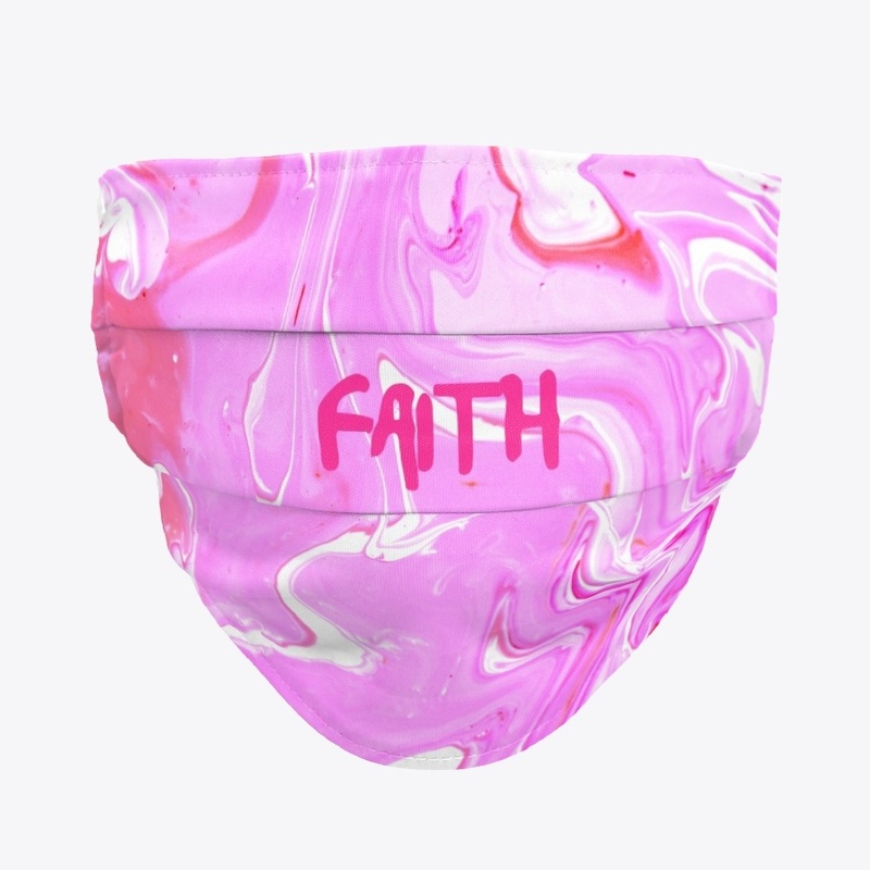 Rose Marble "FAITH" Face Mask