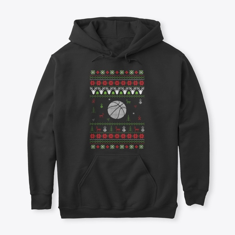 Basketball Ugly Christmas Sweater Tshirt