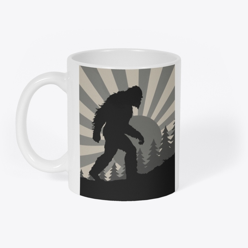 Bigfoot Forest Silhouette Sunrise Trail