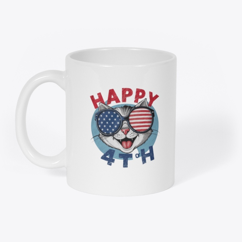 Happy 4th of July Cat T-Shirt